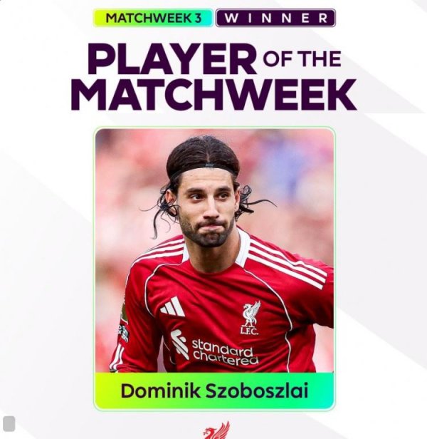 淘配网 客串右后卫绝杀枪手！官方：索博斯洛伊被票选为英超第3轮最佳